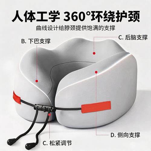 u枕护颈枕LMP-ZYH2旅行颈椎记枕头忆棉头u枕型形脖枕护脖子靠枕便