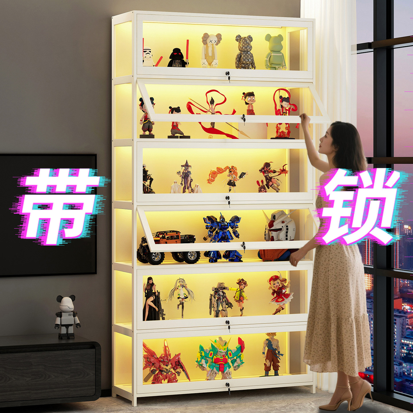 手办展示柜展示架摆件陈列柜