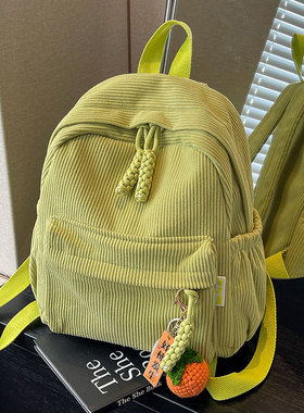 日系ins纯色简约背包高颜值校园初高中生书包百搭双肩包小巧轻便
