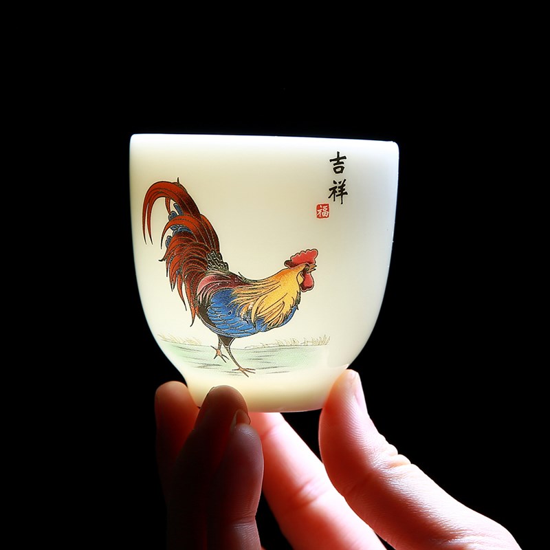 速发2.8亿大明成化斗彩鸡缸杯景德镇纯手工手绘仿古玩功夫茶具主