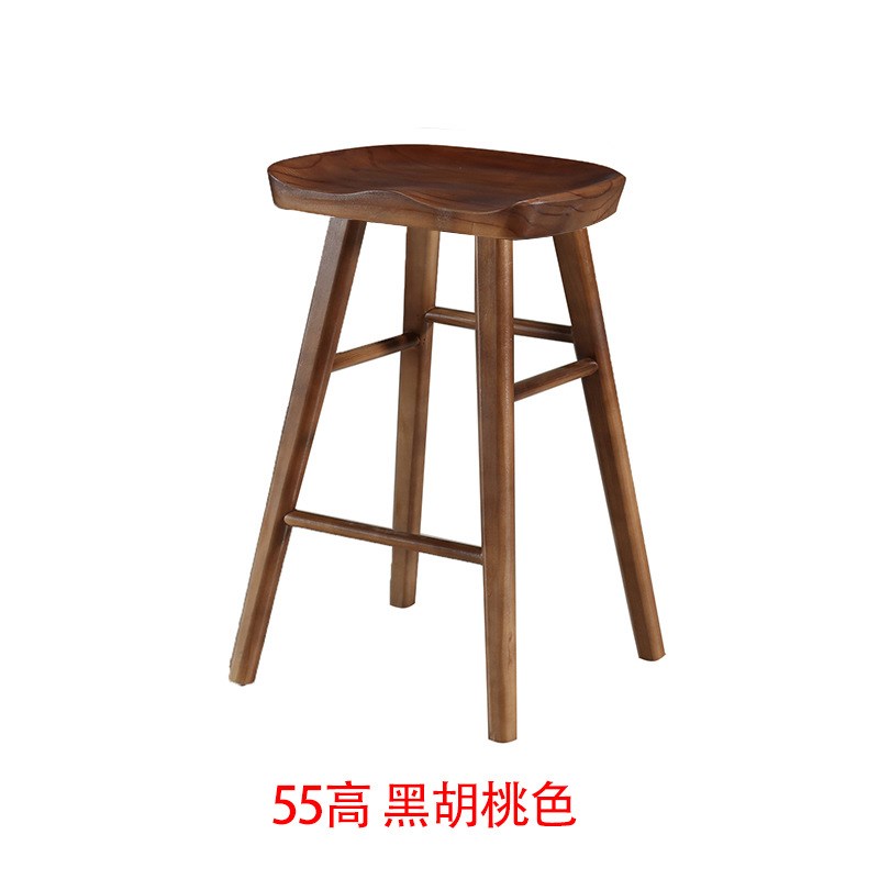 速发吧台椅实木吧台凳家用椅子高脚凳手机店凳子简约吧椅吧zb