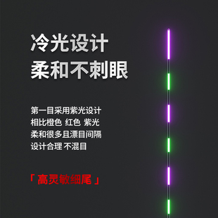 速发白舟细高灵敏夜光漂鱼漂水无雨尾电子漂夜钓漂超亮影