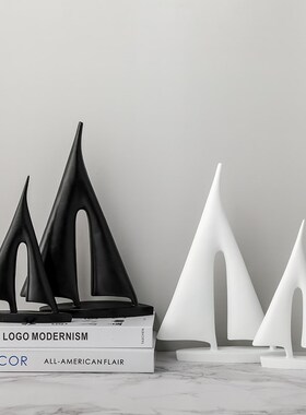 速发轻奢一帆风顺抽象帆船摆件装公创意电视简办饰室桌面柜约摆设