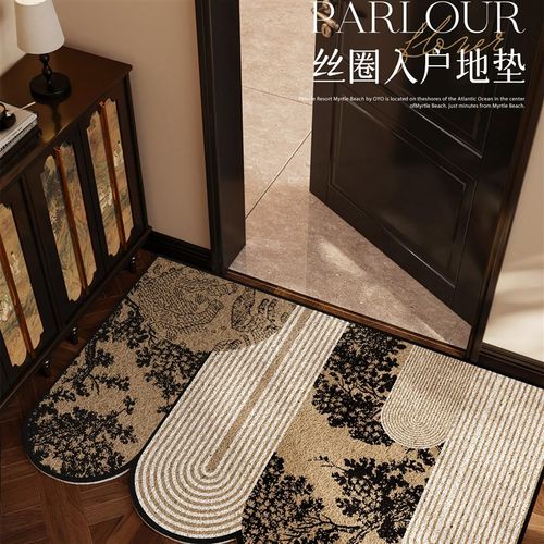 速发法式复古风入户门丝圈地垫202进新门门口5门垫入款地毯新中式