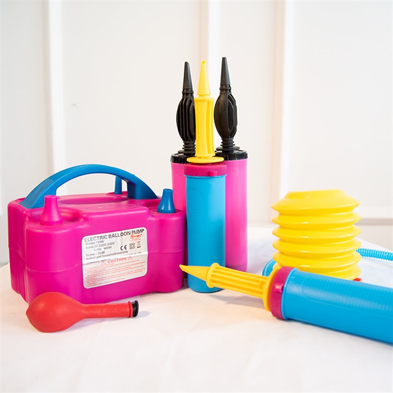 速发大号双具手推打气筒双层气球充气筒玩向电动充气泵塑料气筒打