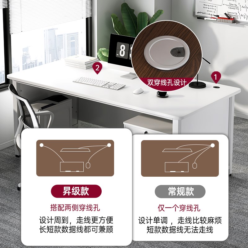 速发电脑桌台式办公桌简约办公室桌椅组合简易书桌老板桌职员桌子