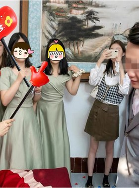 速发接亲拍照道具大号红色手指挥指棒大拇指整蛊伴建创意团郎道具