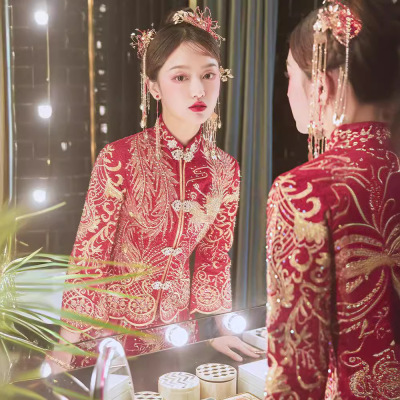 日本品质秀禾服新娘2025新款中式秀禾结婚礼服禾秀服小个子新娘服