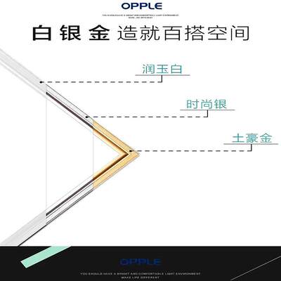 欧普照明OPPLE集成led吊顶灯平板灯厨房嵌入式60x30卫生间厨卫灯