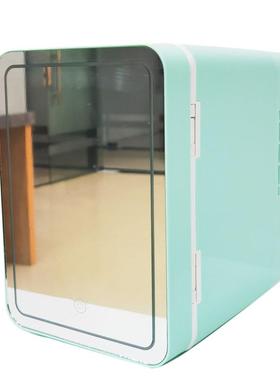 新款4车升LED镜面小母40465冰箱迷你小型冷藏乳化妆美妆品冰箱载