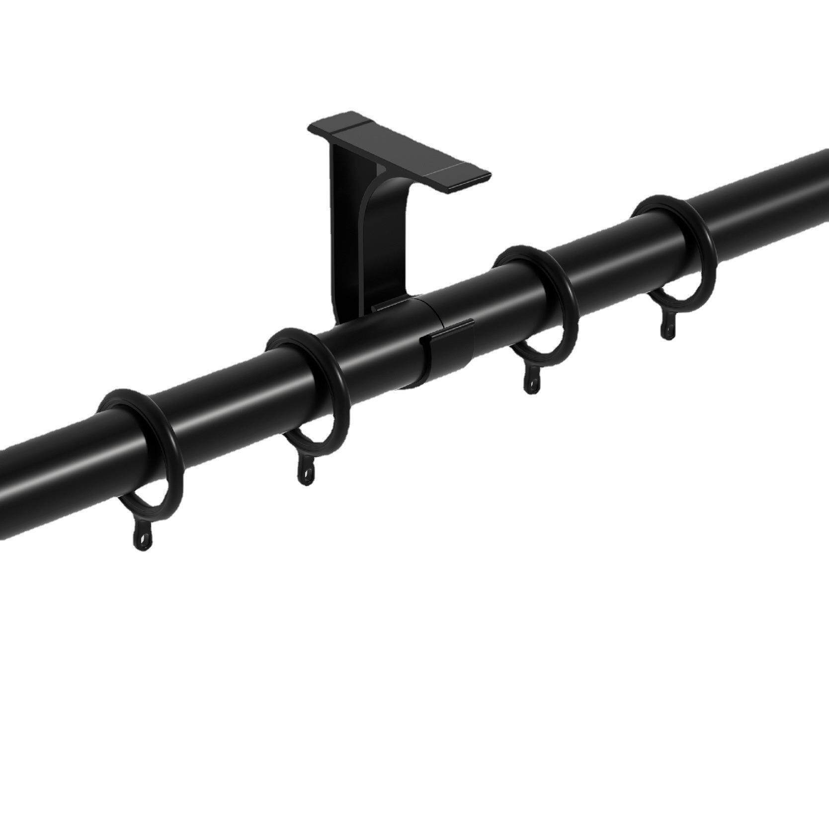 德裕加厚锰钢合金窗帘杆罗马杆单杆双杆侧装支架固定窗帘轨道