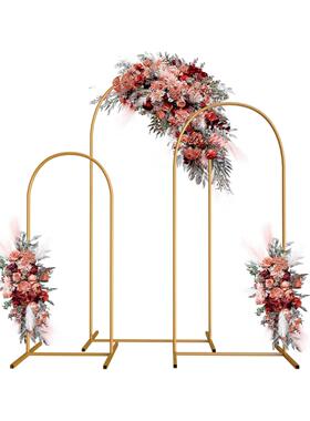 热金卖色婚礼拱形背支景架铁MWF艺拱门对节日气派球支架