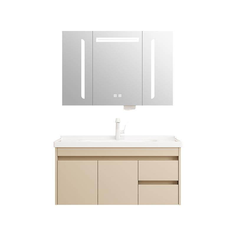 浴油室108卫0奶风一柜体陶瓷盆浴室柜组合智能化218妆镜柜生间