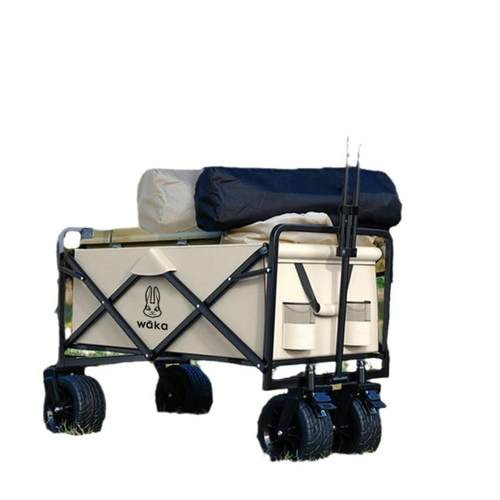 waka电动露营车小推车户外便携折叠推车小拖车小拉车野餐营地专用