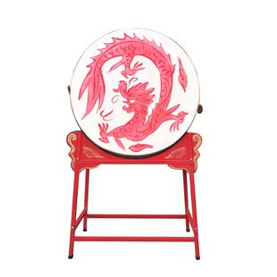立鼓式大鼓鼓表演出舞蹈龙鼓战鼓牛皮鼓寺演院中FAB国红堂鼓威风