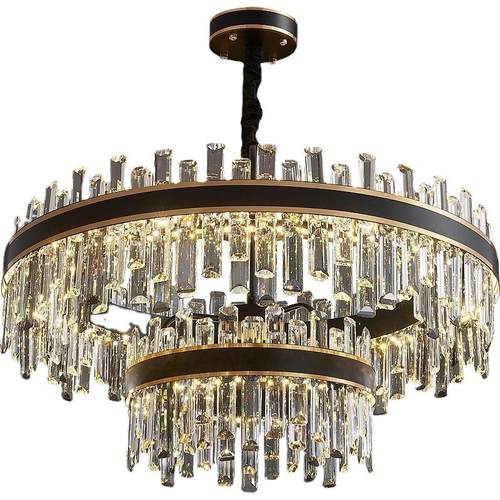 中山轻奢水晶吊灯客厅现代奢华餐厅灯饰高档卧室别墅大厅高层吊灯