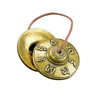 黄铜碰铃撞铃瑜冥想碰黄铜碰铃铃磐民族打击乐器碰钟器法铃法铜伽