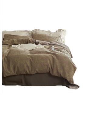 ju蓬式松软柔奢KWX全棉四件套~轻复古美提花纯棉被套床单加高床笠