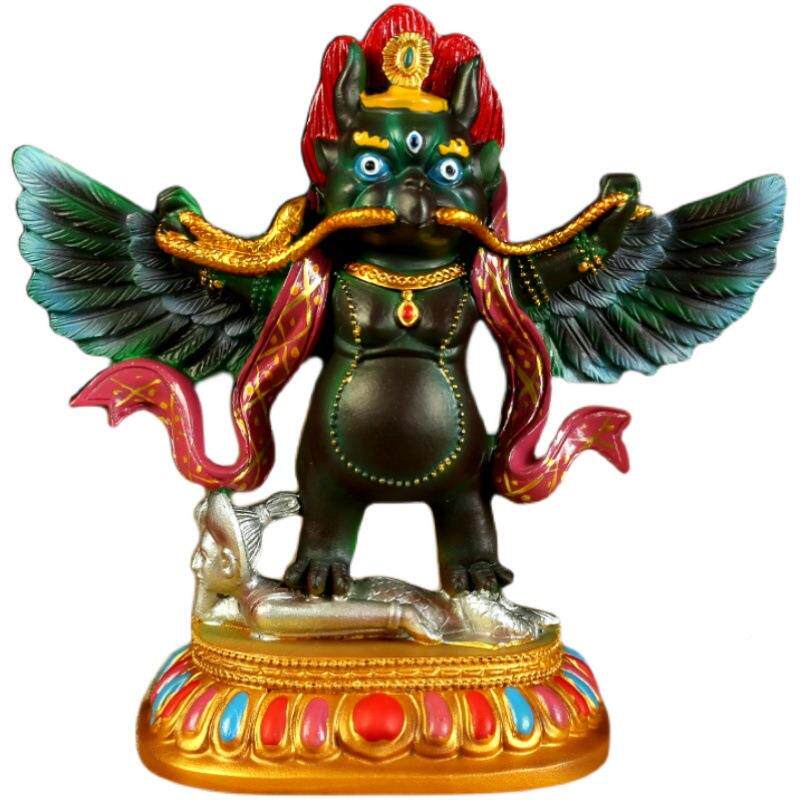 大鹏翅金鸟护保法神树脂彩绘翅大金鹏NBX鸟护车载摆件家居供奉