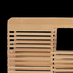 复古竹节包沙竹篮草形编包滩镂空方竹编包女时尚包包折叠包家厂直