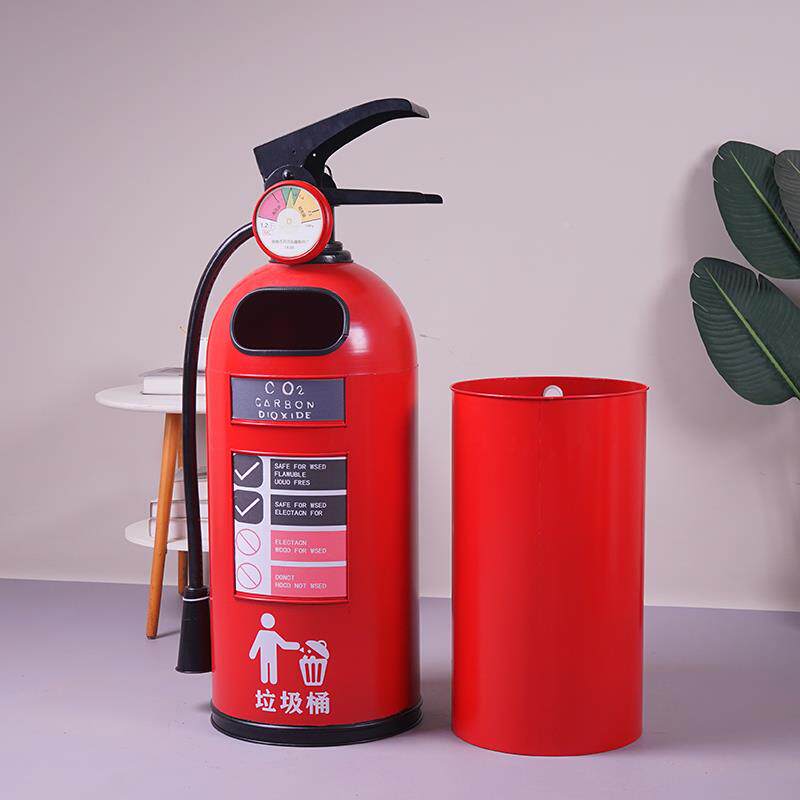 铁艺复古工业风大垃圾桶台室sry意灭火器消防个型性创大号容量特