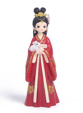 中式少女树脂摆件家居工艺品玄关摆件古风复古设计新家装饰品现货