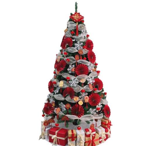 圣诞树摆直202超4新款YX-33套餐圣诞节国风场景布置酒店商播间装