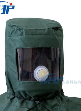防水喷砂帽GYX披肩面打磨漆防尘帆布绿色玻璃保屏罩劳防护风喷帽