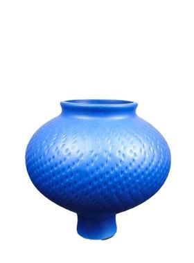 SIW蓝香色克莱居因陶瓶瓷花摆件家样板间装饰品郁金插花客厅摆设