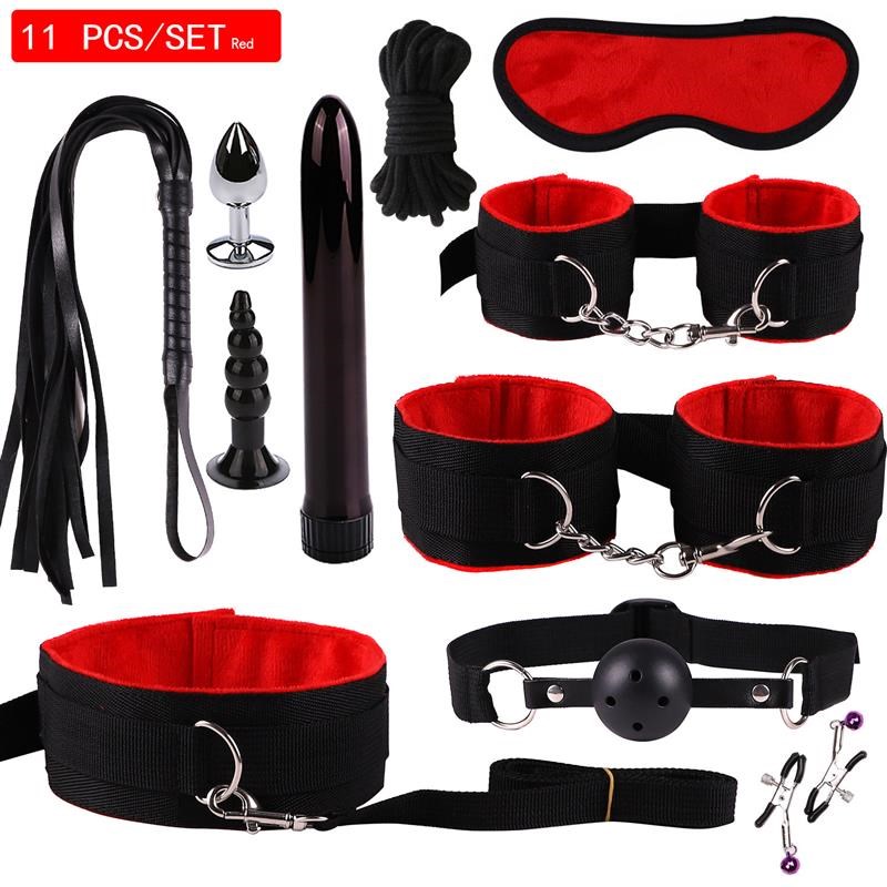fun plush leather binding nipple adult sex toy set bdsm捆绑