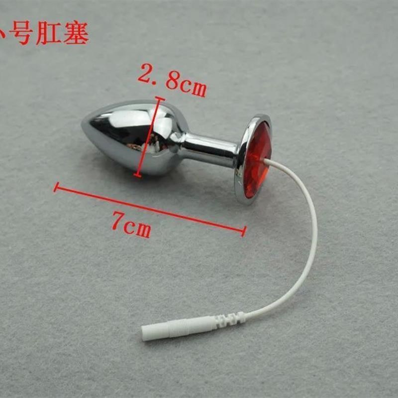 Electro Shock Anal Butt Plug Clit Stimulator Dildo Estim Pr
