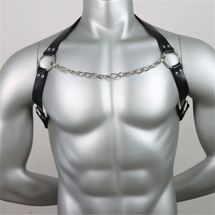 Sexual Leather Adjustable Male Men Chest Lingerie Harness