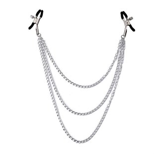 Women Nipple Clamp with Metal Slave for Chain Fetish