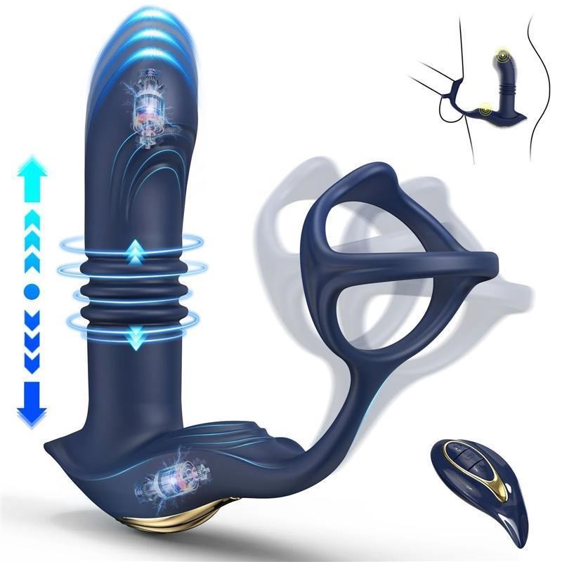 Thrusting Anal Vibrator Male Prostate Massager Delay Ejacula