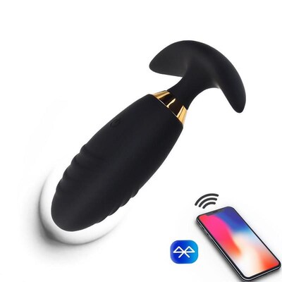 Remote Control Anal Vibrator Bluetooth APP Butt Plug Men Pro