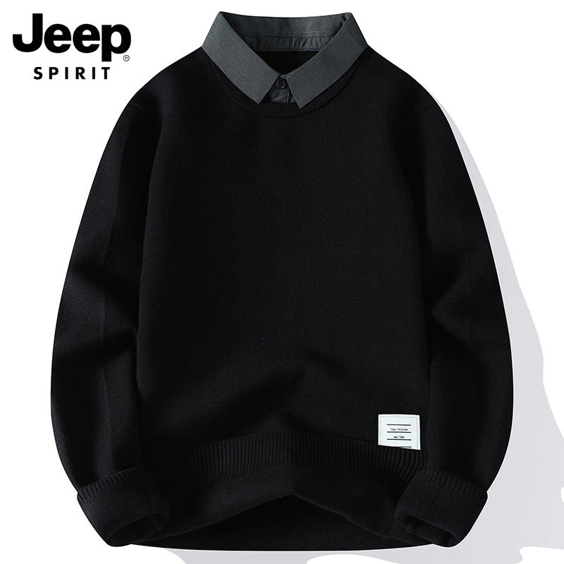 吉普套头柔软舒适亲肤毛衣