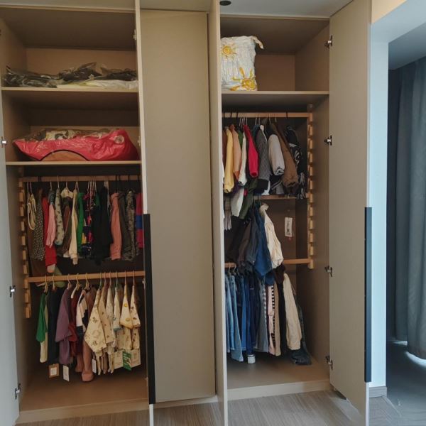 任意撑儿童衣柜任意撑《小家越住越大》逯薇活动挂衣杆可调节