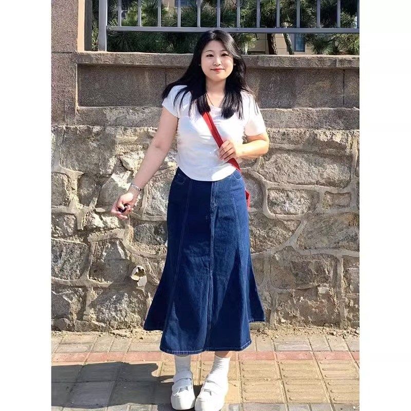 速发特大码装复古腰叉半身裙梨胯身材高开遮型a字中长裙子,女装/女士精品,大码半身裙,淘宝优惠券,粉丝福利购,淘宝优惠卷