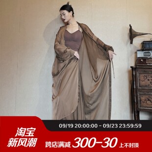 速发WYZ盖盖古风爵摆民族风纱衣风袖古长纱衣大士长纱衣飘逸气质