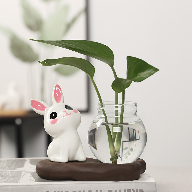 速发创意家居好物可爱兔子厅饰品摆件客工电视柜装艺品摆设