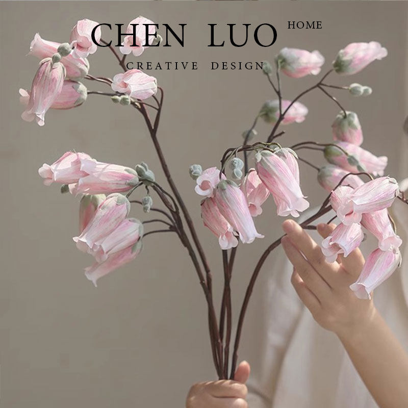辰罗·宫灯花仿真花摆设插花花瓶风铃花假花客厅装饰花艺摆件造景