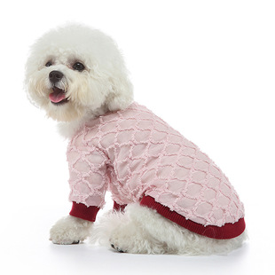 亚马逊新款 宠物衣服两脚衣镂空通用中型犬休闲薄款 狗狗两脚服装