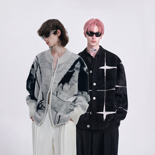 软糯毛衣 奢密仿貂毛针织双开拉链开衫 TIWILLTANG 矜典系列