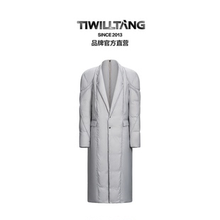 TIWILLTANG“衍奢静溯”先锋盔甲分割超长加厚防寒羽绒服冬