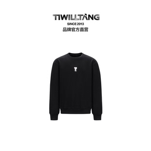 TIWILLTANG启世录“光屿边迹”重密加绒定制金属T打底保暖卫衣冬