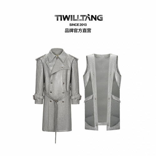TIWILLTANG可拆卸羽绒内胆风衣