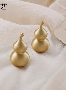 新中式葫芦轻奢黄铜吊坠拉手鞋柜衣柜门简欧式抽屉简约金色小把手