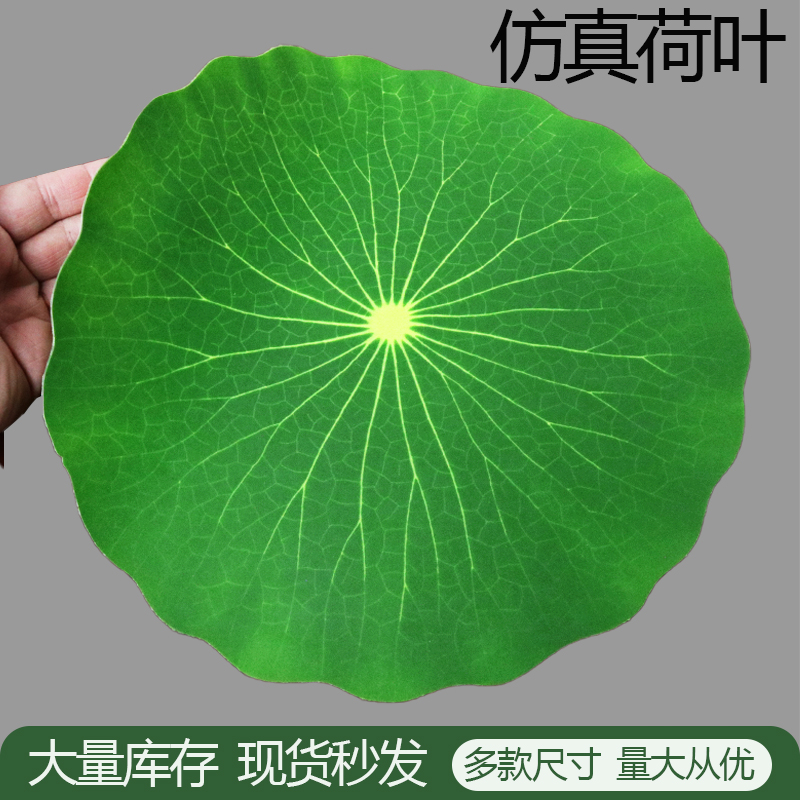 仿真荷叶塑胶绿叶子水果店装饰自助餐烧烤海鲜垫纸冷菜品点缀围边