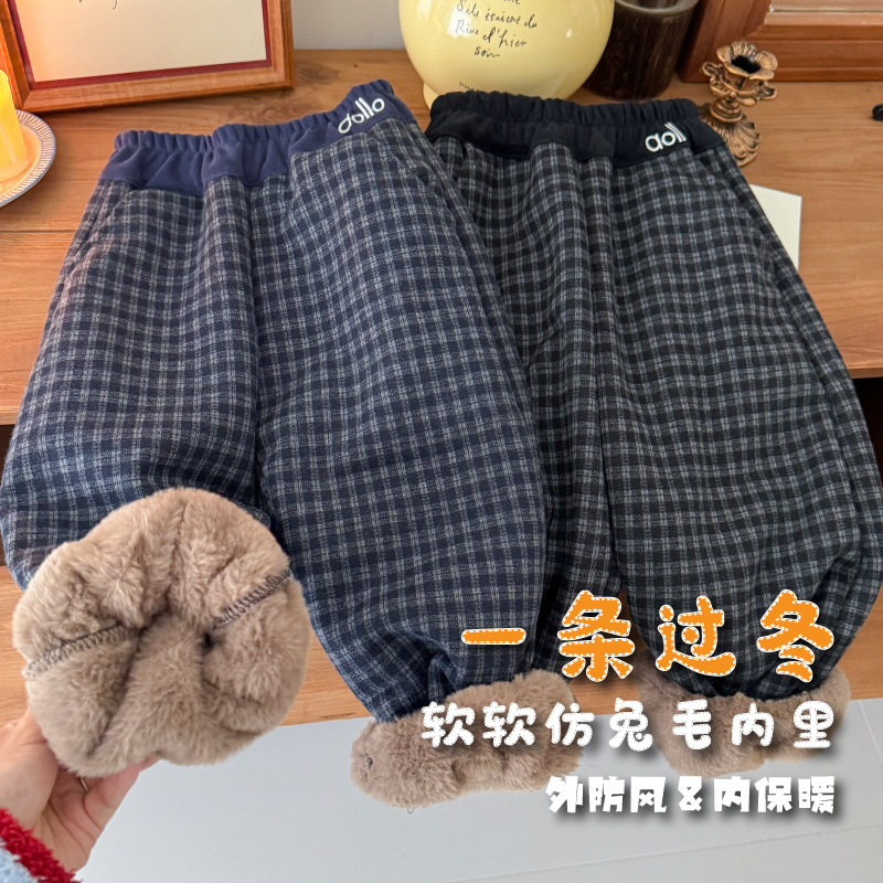 【小乐专享】【顾奈】超厚仿兔毛绒一条过冬休闲裤KZ25662