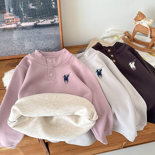 保暖绒衫 儿童糯米绒桑蚕丝打底衫 顾奈 SY25884 主播推荐